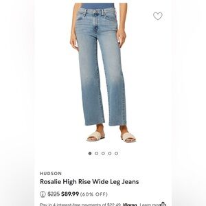 Hudson Jeans Light Blue Wide Leg Jeans